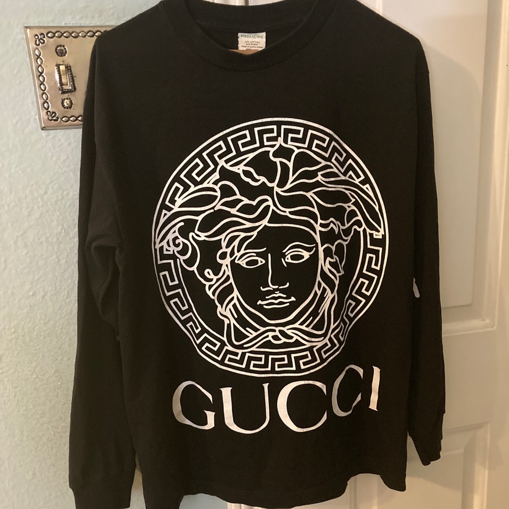 Pizzaslime Pizza Slime Designer Mash-Up VersaceGucciChanel Long Sleeve Shirt EXC